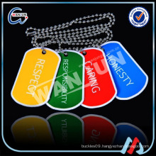promotional cheap metal colored dog tags(dt-115)